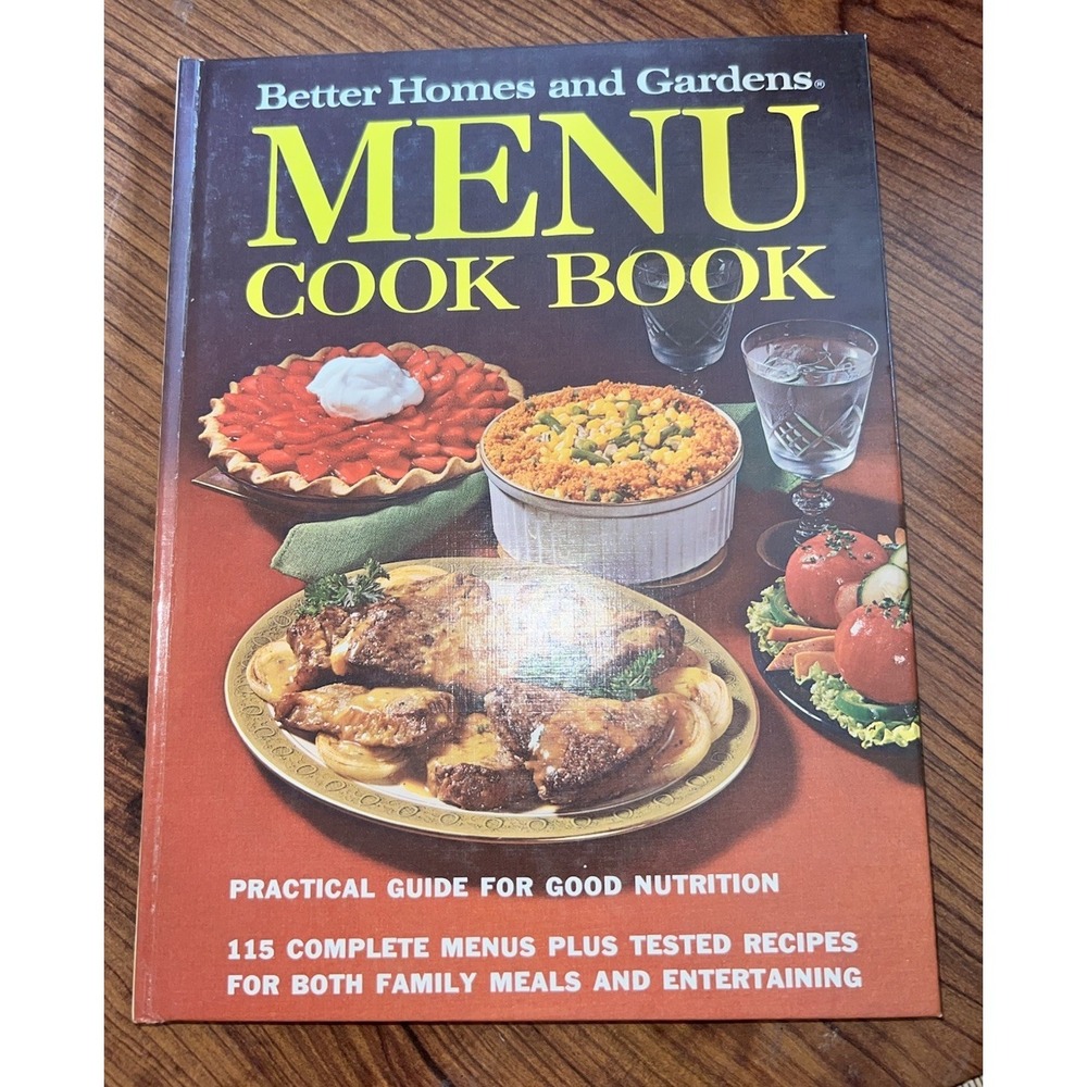 Vintage 1972 Better Homes and Gardens Menu Cook Book **FIRST EDITION**